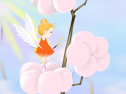 冬唯美手绘场景插画海报