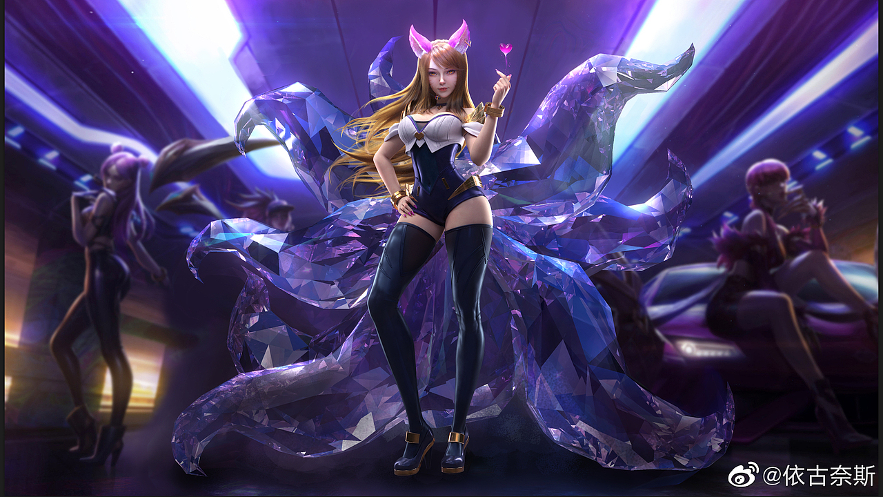 【CG高模】依古奈斯美型班-学员的作品-做个Kda组合（图ZMjU4Nzc0Mzky） - 人物/生物 - 站酷设计师依古奈斯eugin原创素材 - 站酷ZCOOL