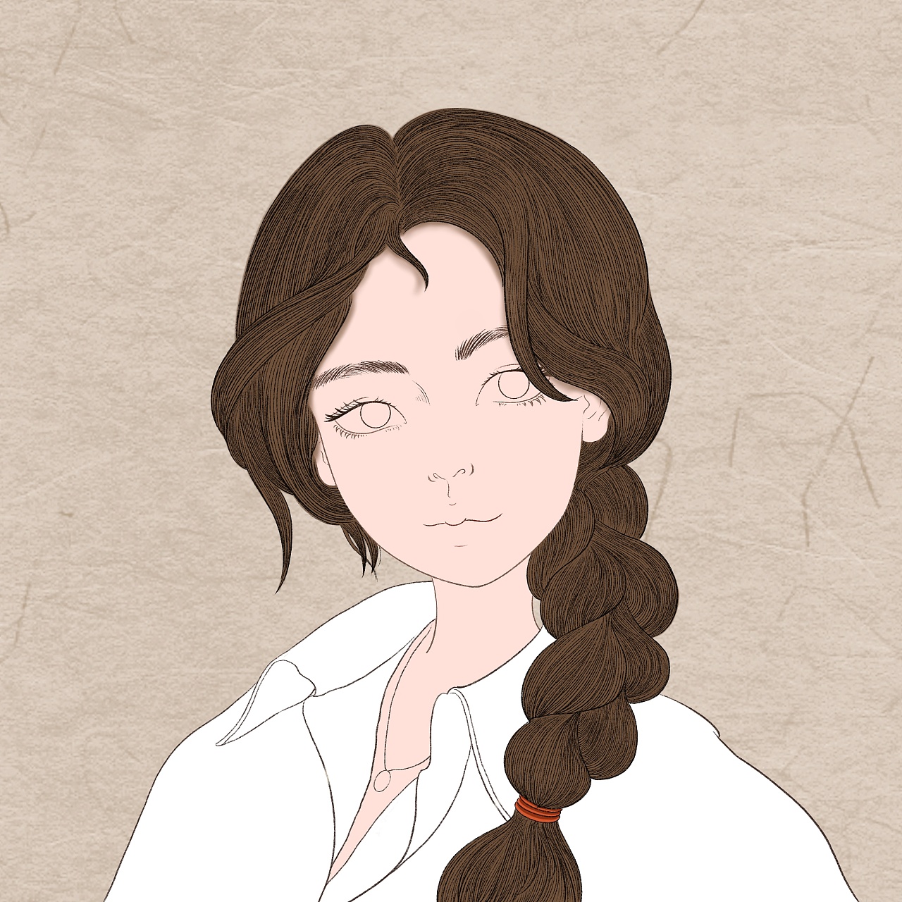 模仿工笔画的感觉给朋友画了个头像|插画|艺术插画|大霄啊 - 原创作品