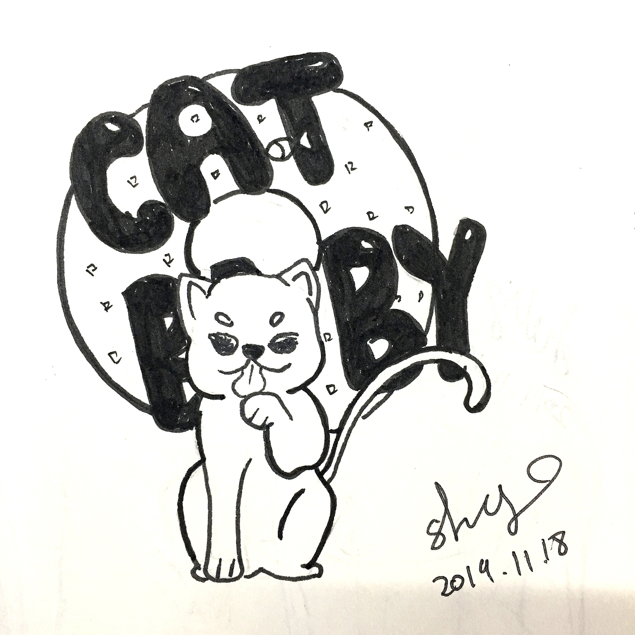 Illustrator黑白画：BABY系列【不定时更新~~~】（图ZMTg1NjEwOTI4） - 艺术插画 - 站酷设计师鱼不柴原创素材 - 站酷ZCOOL