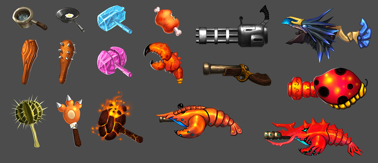 一些小武器(2010)|插画|游戏原画|胸毛万岁hjames_原创作品-站酷zcool