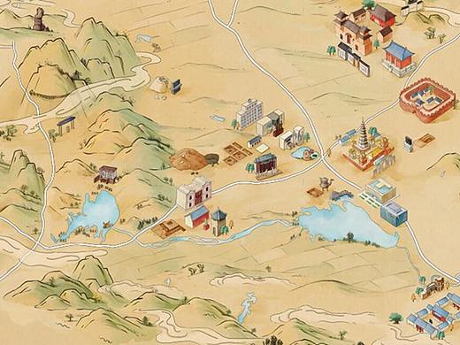 大工程——平顶山手绘地图定稿了,又一个古风手绘地图