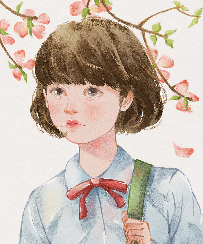 【插画-板绘】致青春系列（图ZMjA1MTAwMzI0） - 艺术插画 - 站酷设计师兰小小LAN原创素材 - 站酷ZCOOL