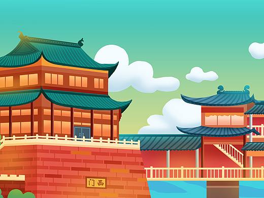 国风矢量插画(个人主页-ZNTQzNDQxMzI=) - 商业插画 - 站酷设计师彩色花树原创素材 - 站酷ZCOOL