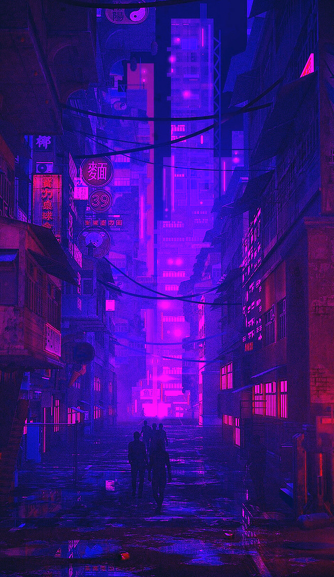 来波赛博朋克调色