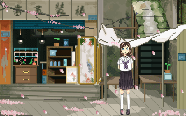 等待樱花|插画|像素画|ratana - 原创作品 - 站酷 (zcool)