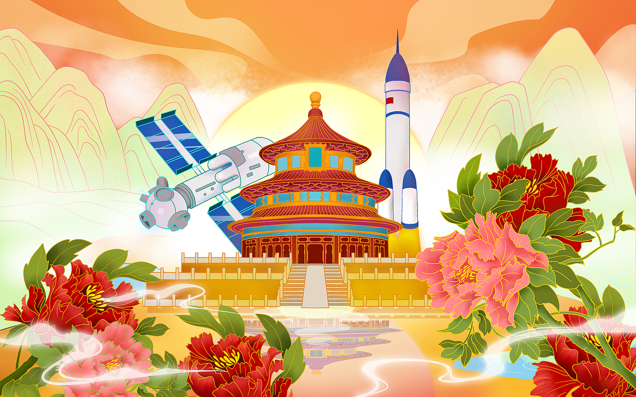 國潮（圖ZMjk1MDQxNDM2） - 商業(yè)插畫 - 站酷設(shè)計(jì)師花生上地原創(chuàng)素材 - 站酷ZCOOL