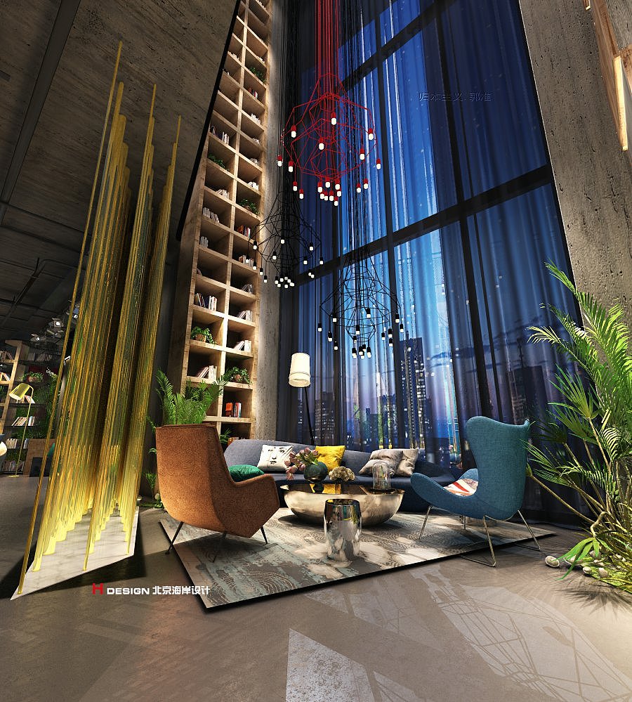 粟氏天府烧烤店蜂巢商业体设计案例（图ZOTI2MjM4ODg=） - 家装设计 - 站酷设计师海岸设计原创素材 - 站酷ZCOOL