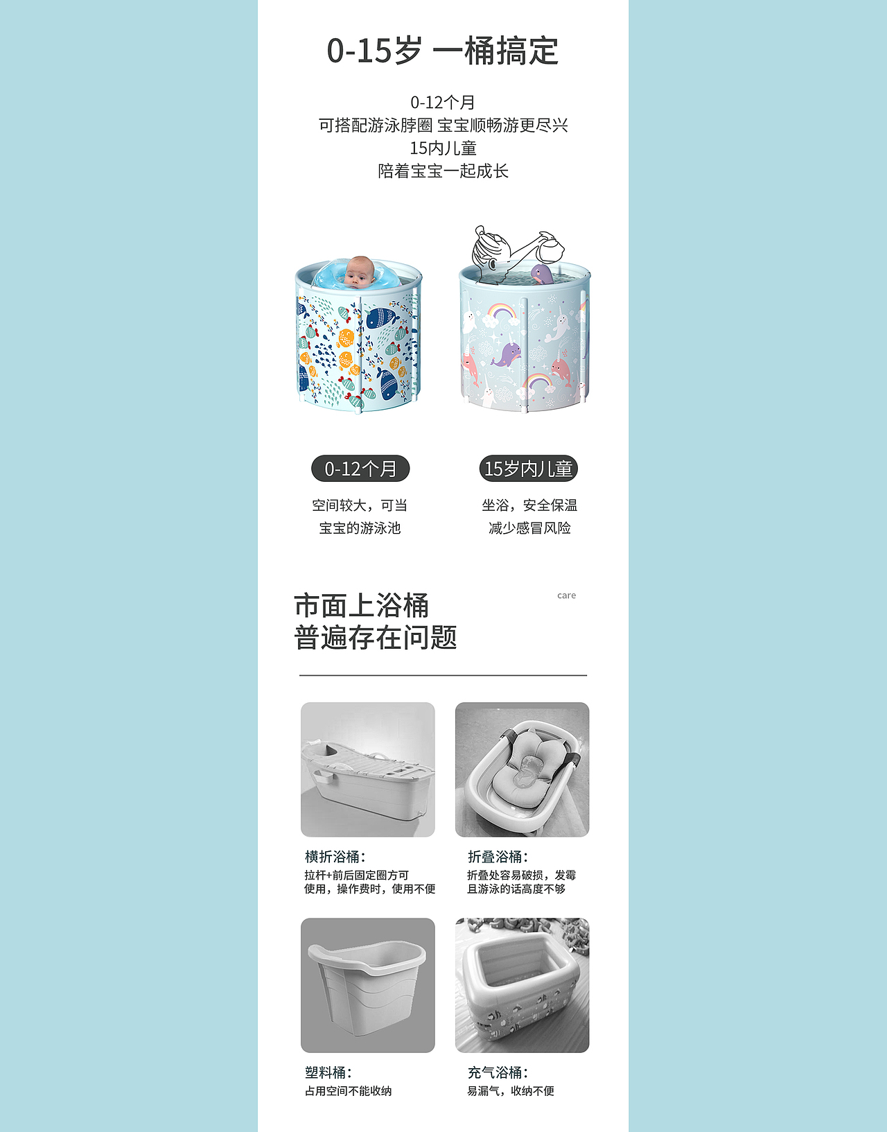 儿童折叠浴桶详情设计-产品建模渲染（图ZMjA3MDgyMzA4） - 电商 - 站酷设计师远航_Voyage原创素材 - 站酷ZCOOL