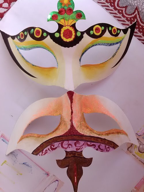 手绘中国风面具