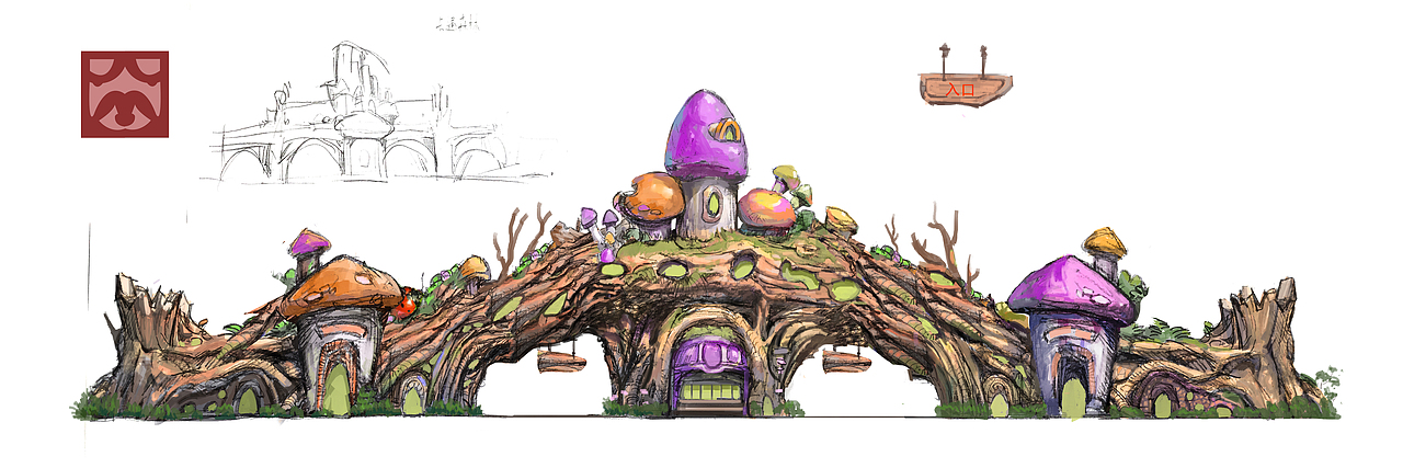 主题景观—大门篇（欧德小毕）（图ZNjM5Mjg4MDg=） - 景观设计 - 站酷设计师欧德小毕原创素材 - 站酷ZCOOL