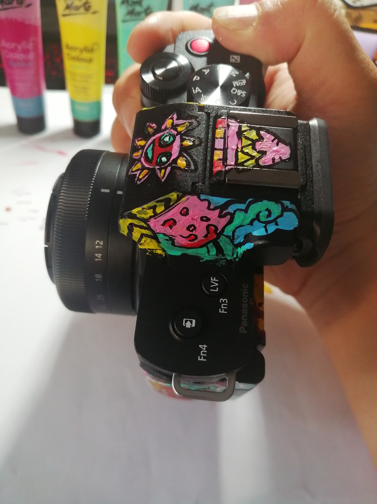 松下g100k微单数码相机涂鸦彩绘