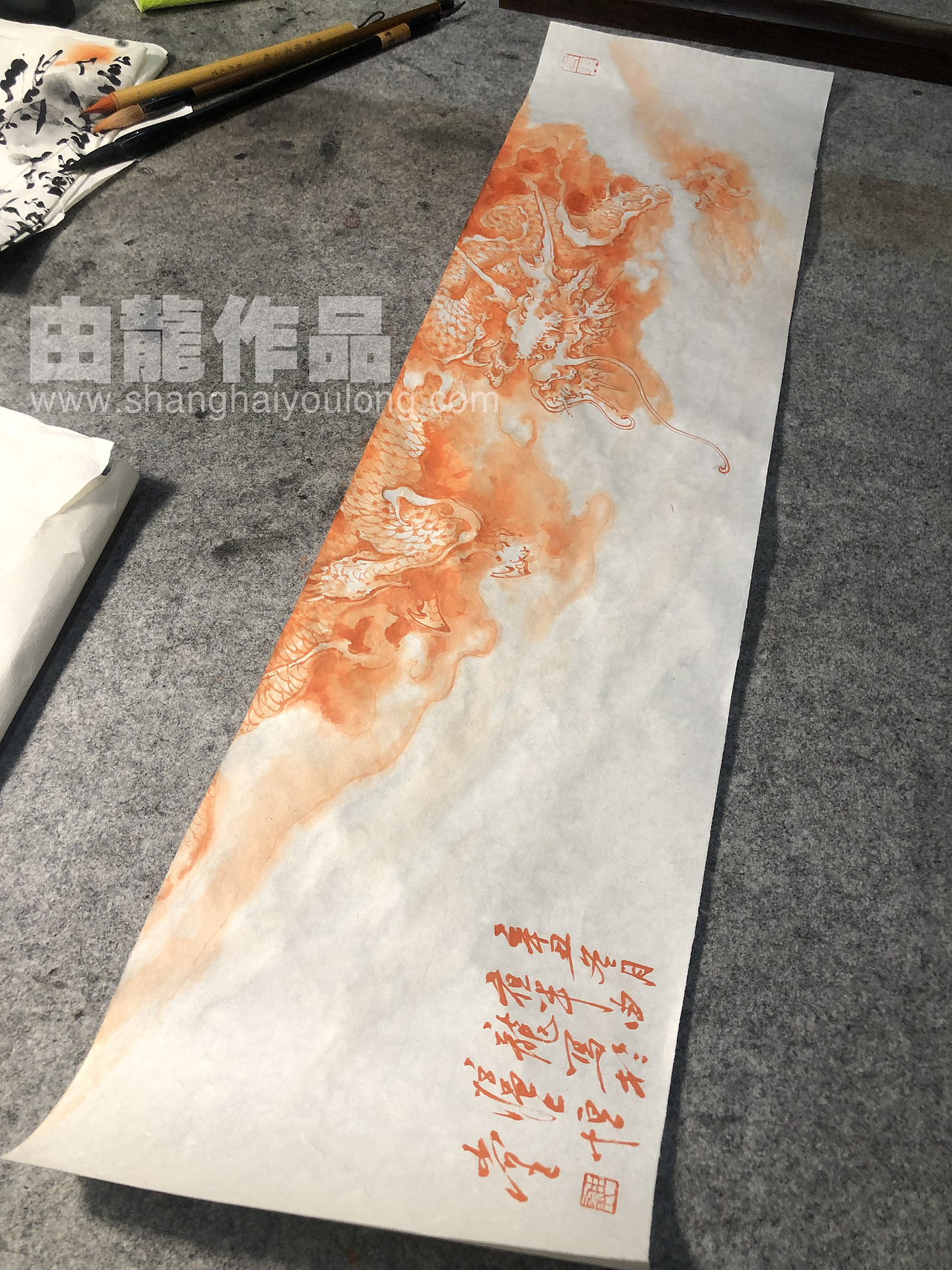 由龙作品《红龙图》画龙步骤（图ZMjg0NTk1NzEy） - 绘画 - 站酷设计师上海由龍工作室原创素材 - 站酷ZCOOL