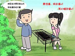 山林防火宣传漫画