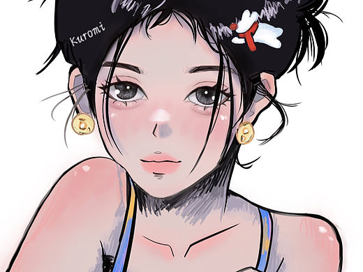 插画头像PS板绘