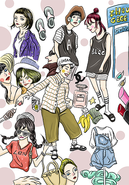 日涂（图ZMzMyNzM0MTI=） - 艺术插画 - 站酷设计师粥迷原创素材 - 站酷ZCOOL