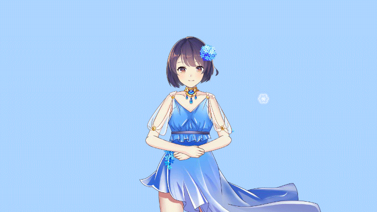 二次元美少女不同服装动态图（图ZMjU5Mjg4MTA0） - 动效设计 - 站酷设计师开心面团原创素材 - 站酷ZCOOL