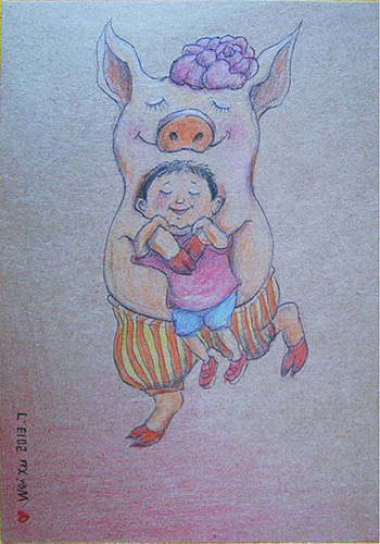 纯手绘明信片/新年祝福/圣诞贺卡/雪