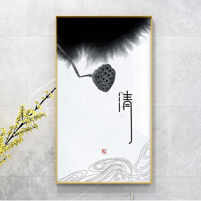 莲蓬间的禅意（图ZMjE2Njg3MDQ0） - 商业插画 - 站酷设计师起贝艺术装饰画原创素材 - 站酷ZCOOL