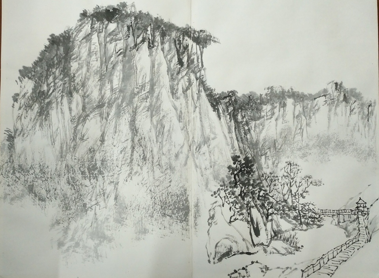 太行山一带水墨原创作品|纯艺术|绘画|十七岁 - 原创作品 - 站酷 (ZCOOL)