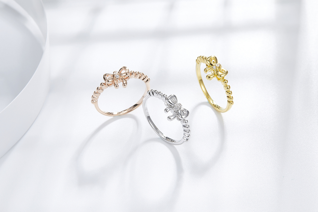 商业珠宝白色场景组合图摄影拍摄