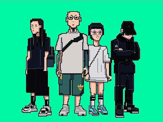 Adidas Original#bluestreeter#杂志明信片长图+像素画