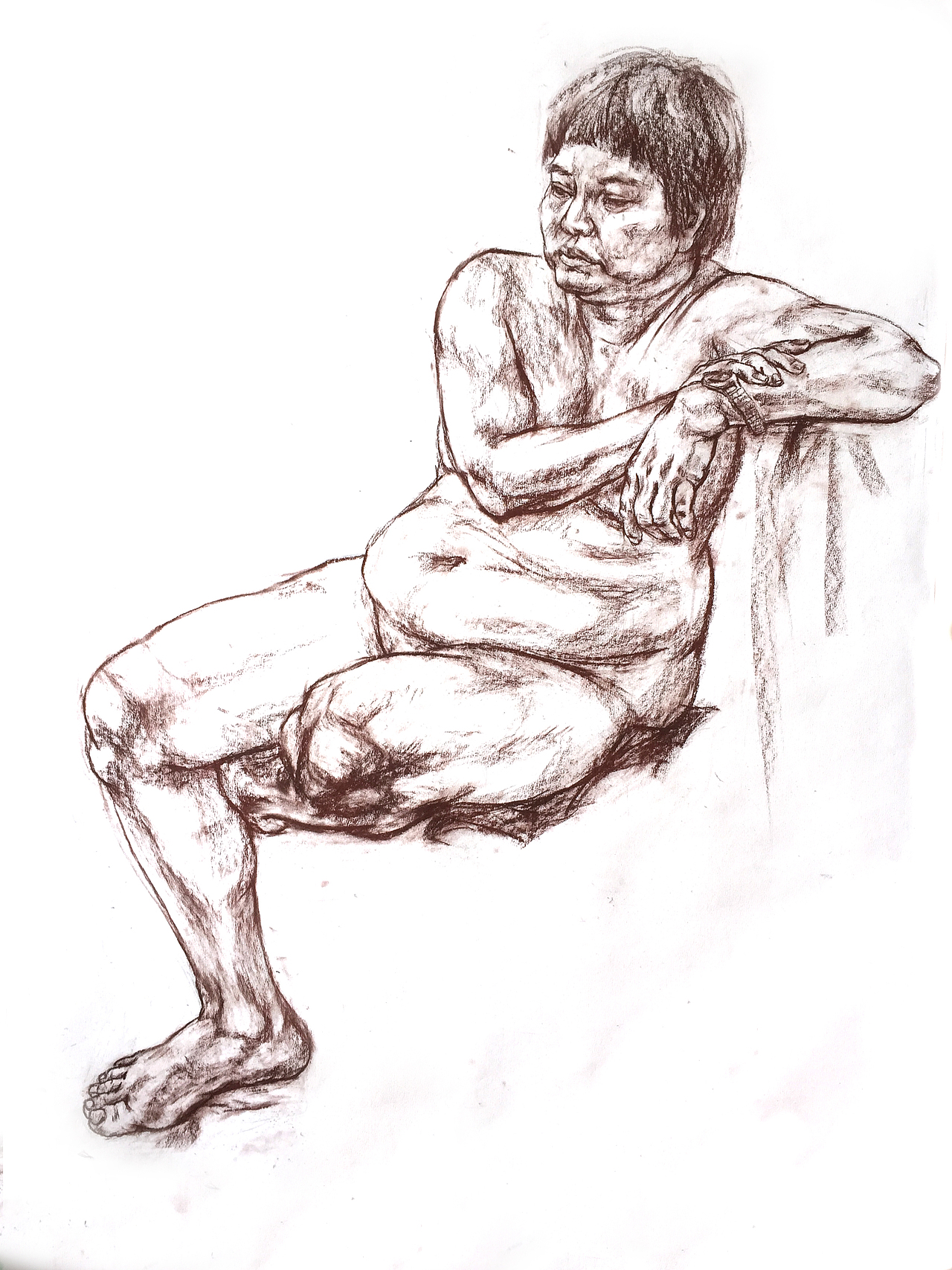 全开纸人物线描写生