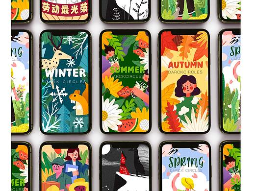 5月插画总结（个人主页-ZNDUyOTUxMDQ=） - 商业插画 - 站酷设计师路过的黑眼圈原创素材 - 站酷ZCOOL