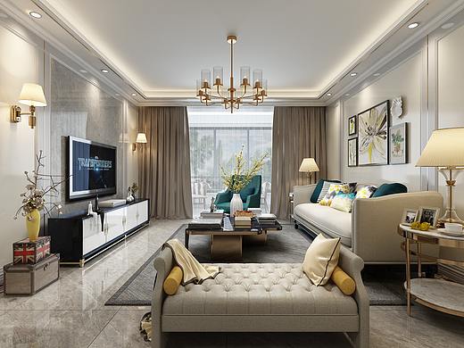 美式轻奢写实作品（个人主页-ZMzYxNTc5NzY=） - 建筑/空间 - 站酷设计师墨眉视觉原创素材 - 站酷ZCOOL