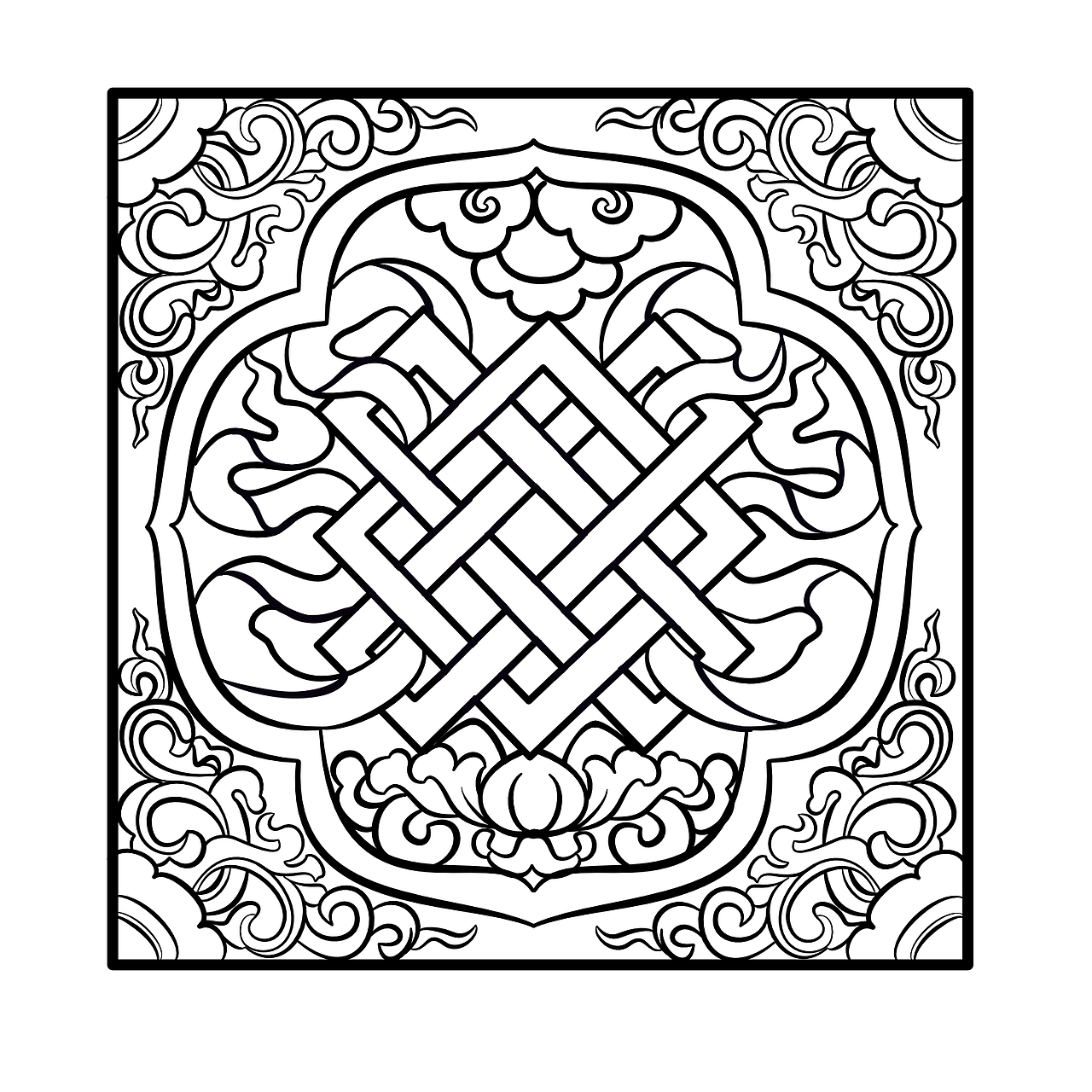 宝相花纹样（图ZMjI5ODA0MDUy） - 艺术插画 - 站酷设计师前方大荒原创素材 - 站酷ZCOOL