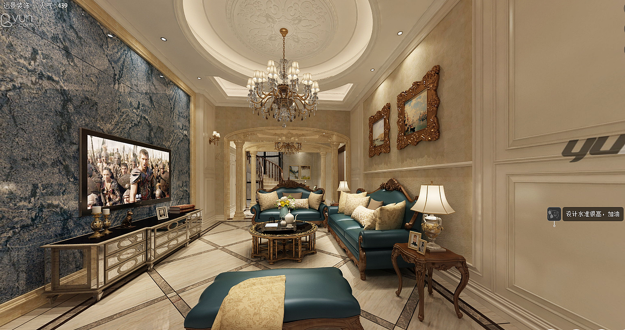 照母山金州苑欧式风格装修效果图-重庆别墅装修公司（图ZMTAyODQxODYw） - 家装设计 - 站酷设计师子平设计home原创素材 - 站酷ZCOOL