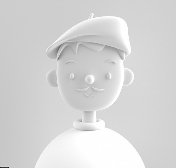 c4d人物头像作业练习