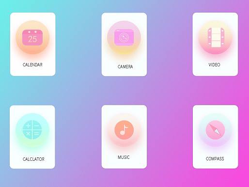 渐变图标色彩练习（个人主页-ZMjcxNTcwNTY=） - 图标 - 站酷设计师徐南风原创素材 - 站酷ZCOOL