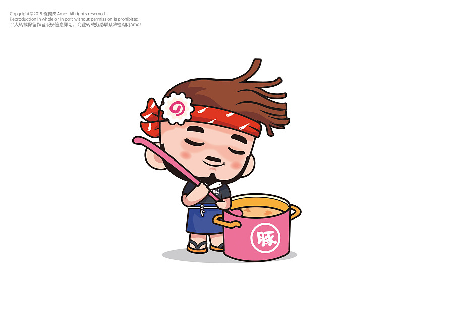 拉面王子卡通形象设计
