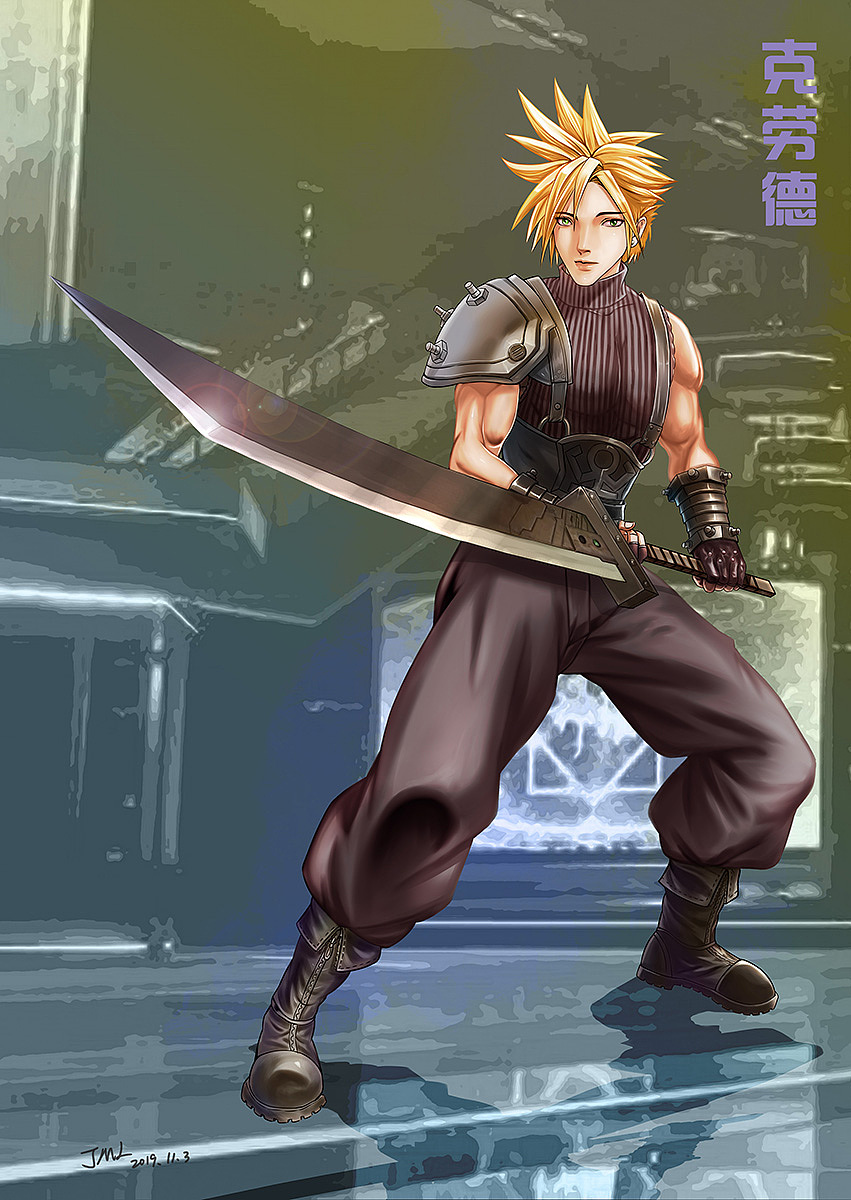 克劳德,用现在的话说那时的发型设计都是比较杀马特