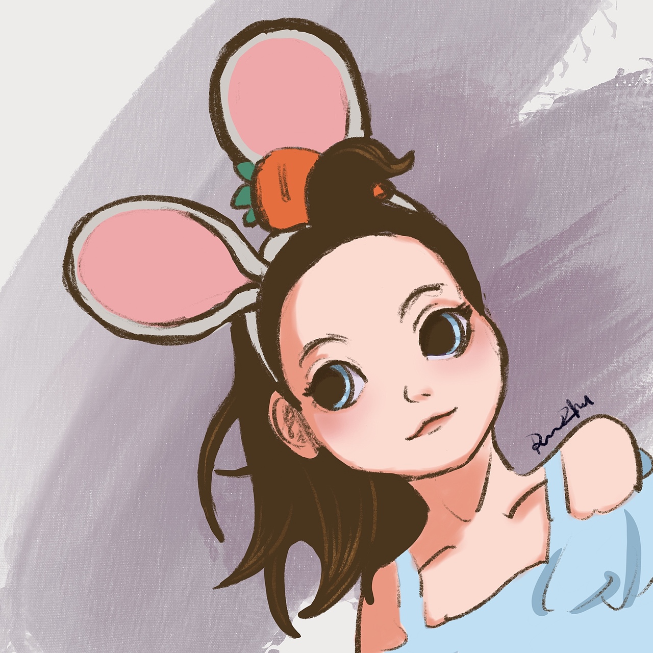 手绘人物头像系列（图ZMjQ0MjM4MDEy） - 创作习作 - 站酷设计师Rita瑞大塔原创素材 - 站酷ZCOOL