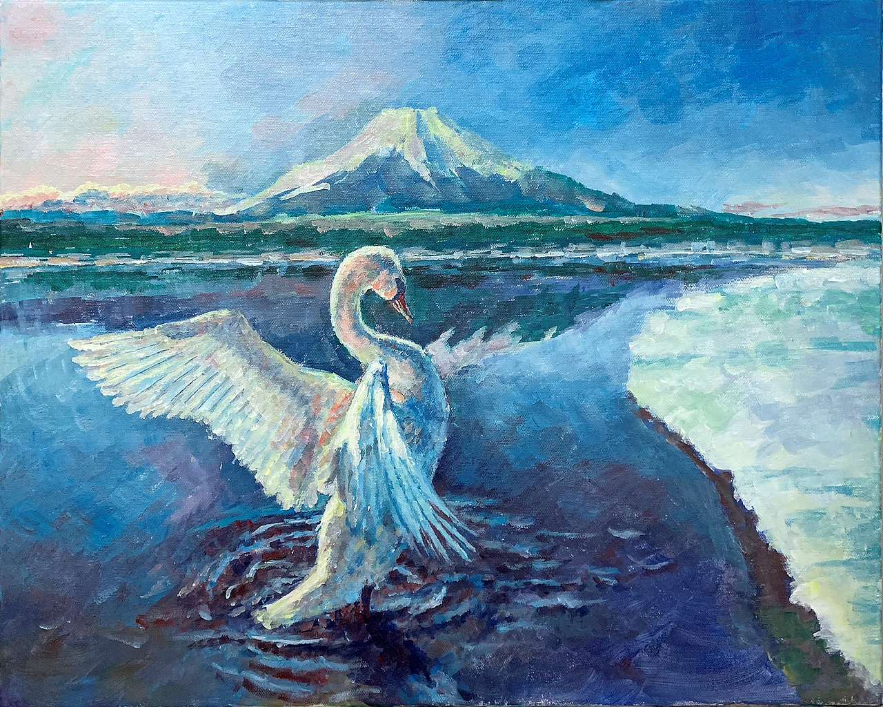 天鹅绘画步骤
