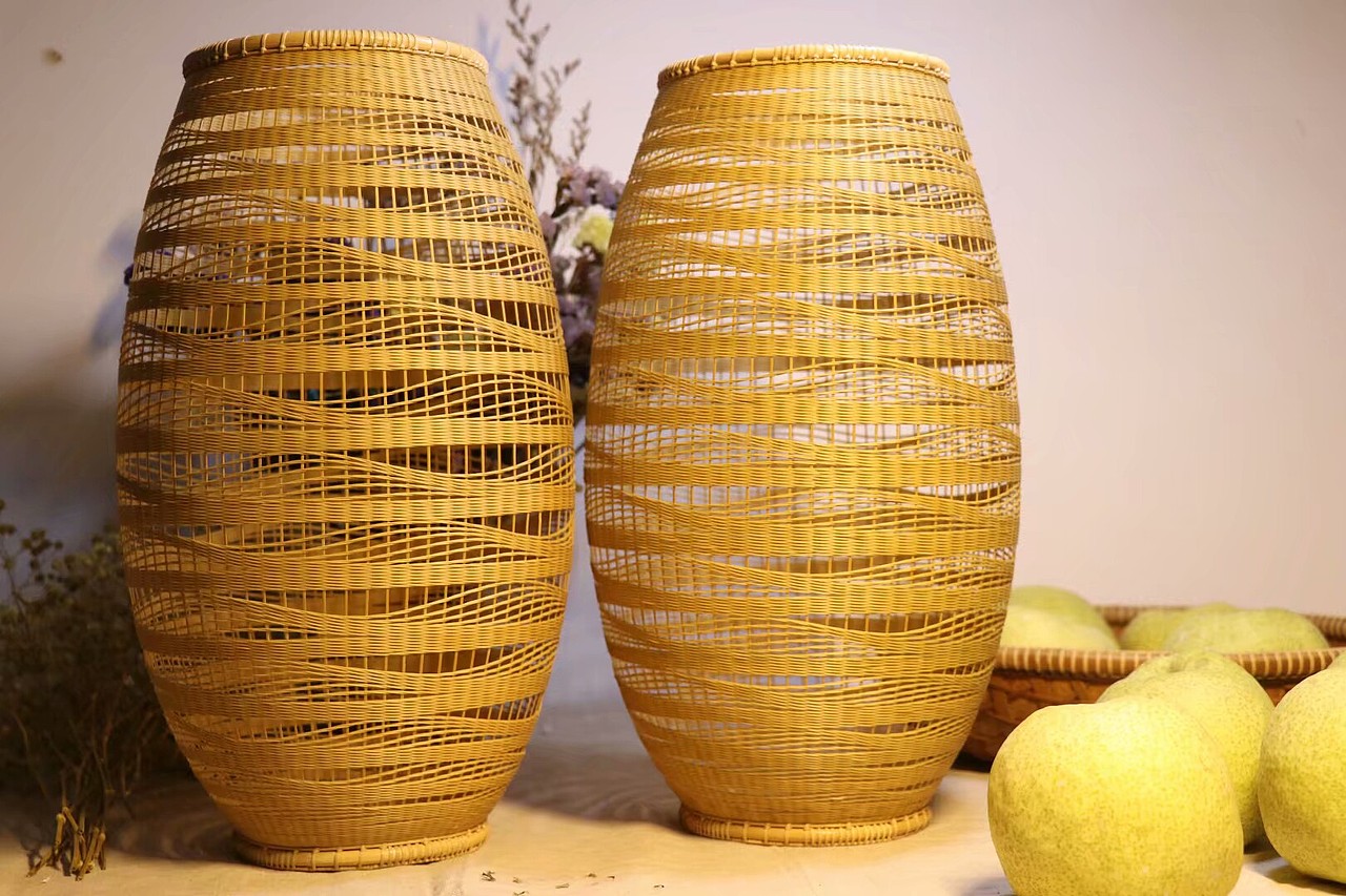 竹编花器