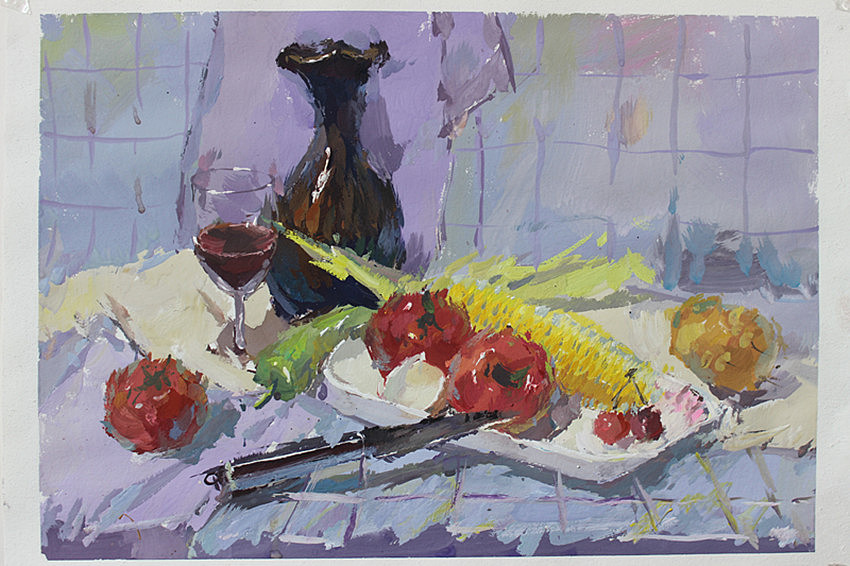 色彩静物（图ZNDA2NTc4MjQ=） - 绘画 - 站酷设计师枫桥夜泊6号原创素材 - 站酷ZCOOL