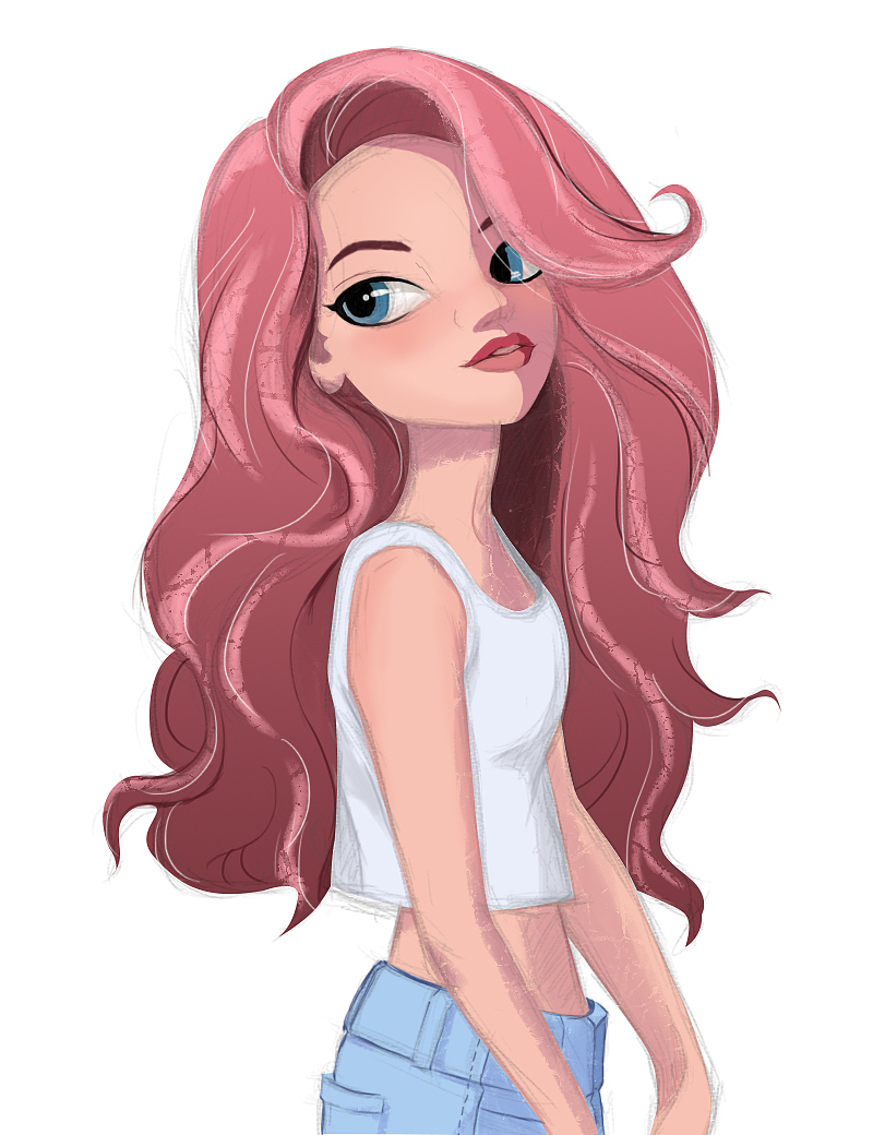 插画练习（附过程）（图ZNzUwMjYyODQ=） - 创作习作 - 站酷设计师冯小媛原创素材 - 站酷ZCOOL