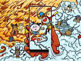小米MIX2全面屏海报设计    大闹天宫