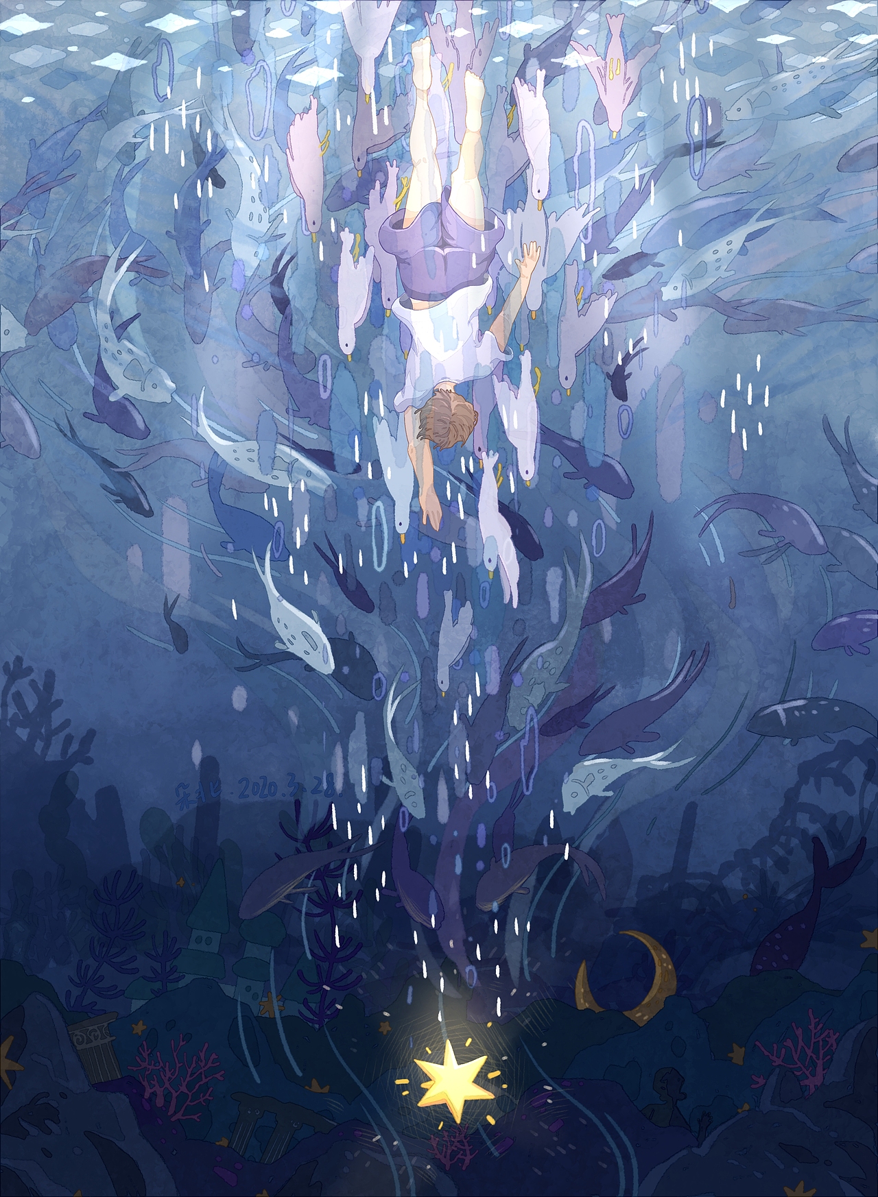 阿多尼斯的诗歌为灵感创作的一些插画（图ZMjQ4Mzg1MjIw） - 艺术插画 - 站酷设计师朵北原创素材 - 站酷ZCOOL