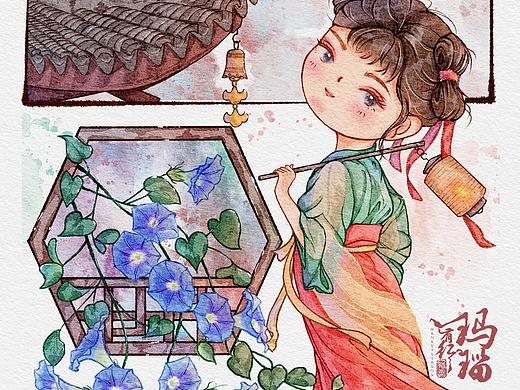 板绘 原创插画/谁家女