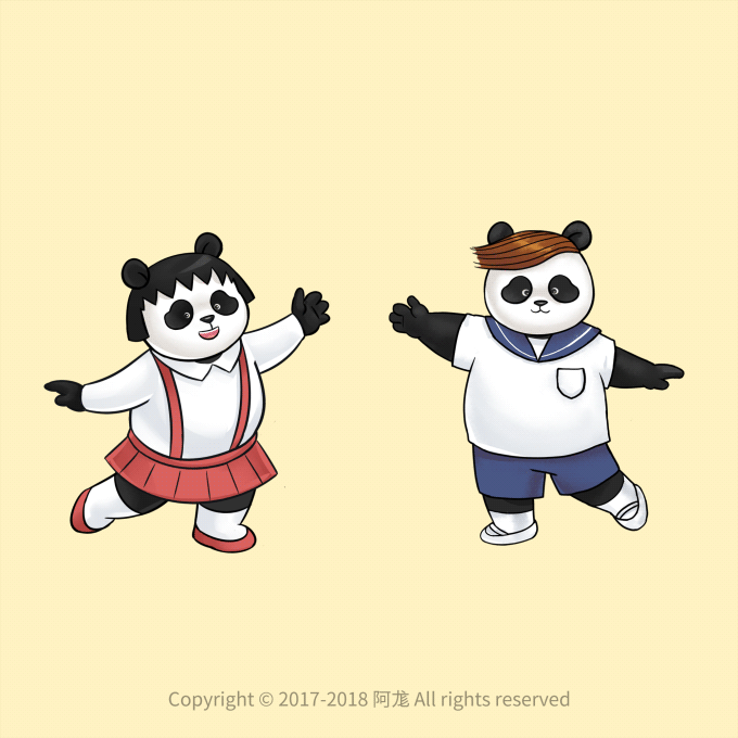 七夕滚粮来了，滚滚版经典情侣合集（图ZMTI1NDU5NzU2） - 艺术插画 - 站酷设计师阿尨原创素材 - 站酷ZCOOL