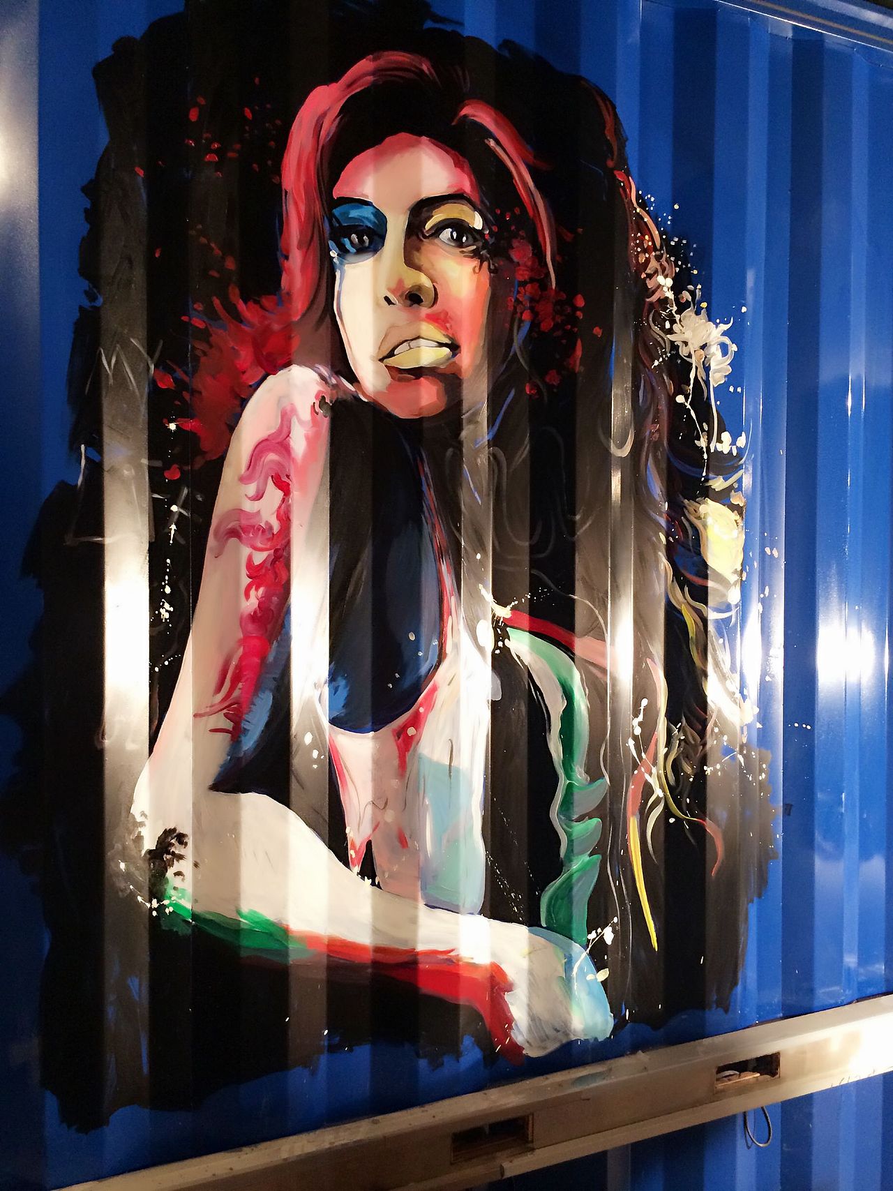 复古旧海报风格墙绘