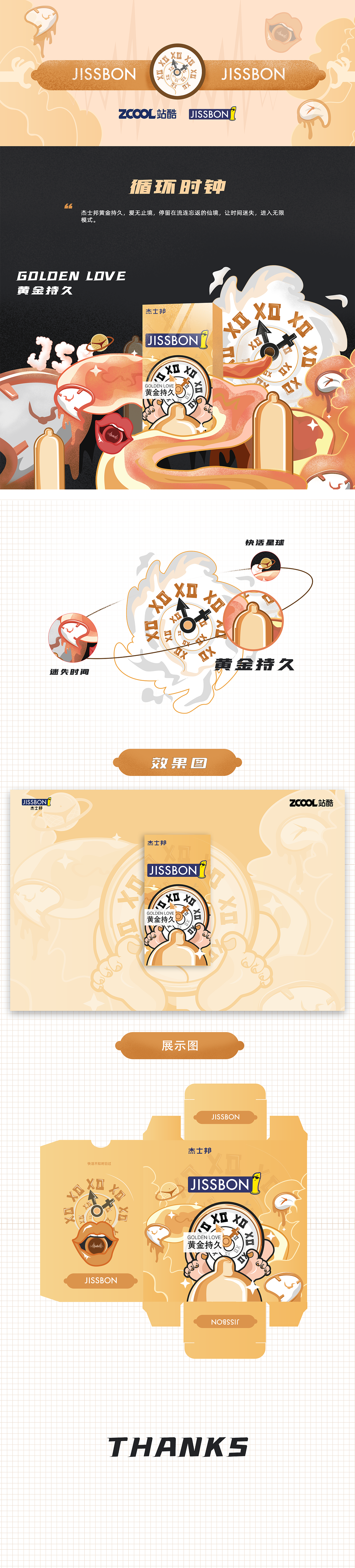 杰士邦 黄金持久 循环时间之廊（图ZMjE3MDc2OTM2） - 包装 - 站酷设计师超喵喵原创素材 - 站酷ZCOOL