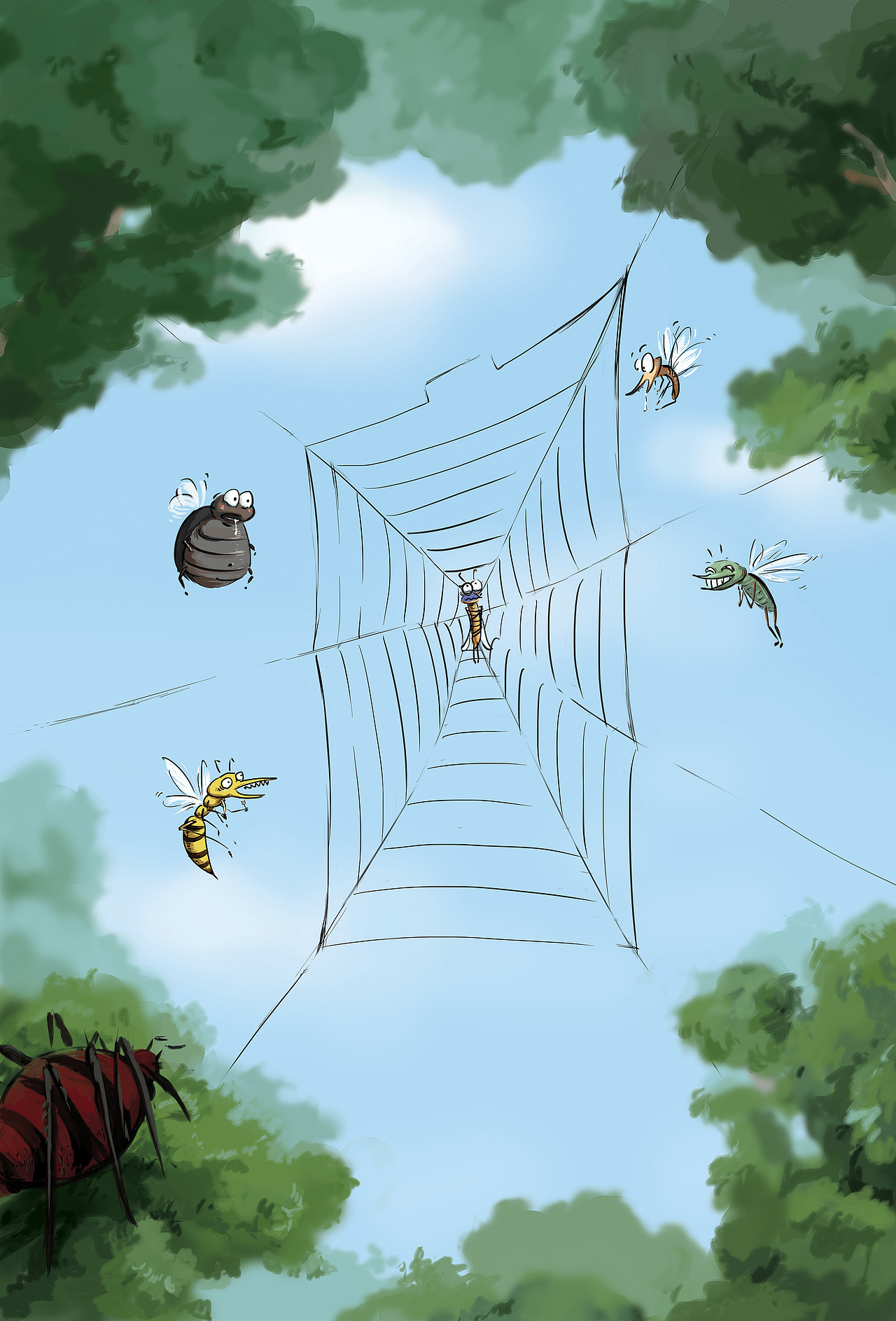 陷阱系列|插画|创作习作|shanliqiangart_原创作品-站酷zcool