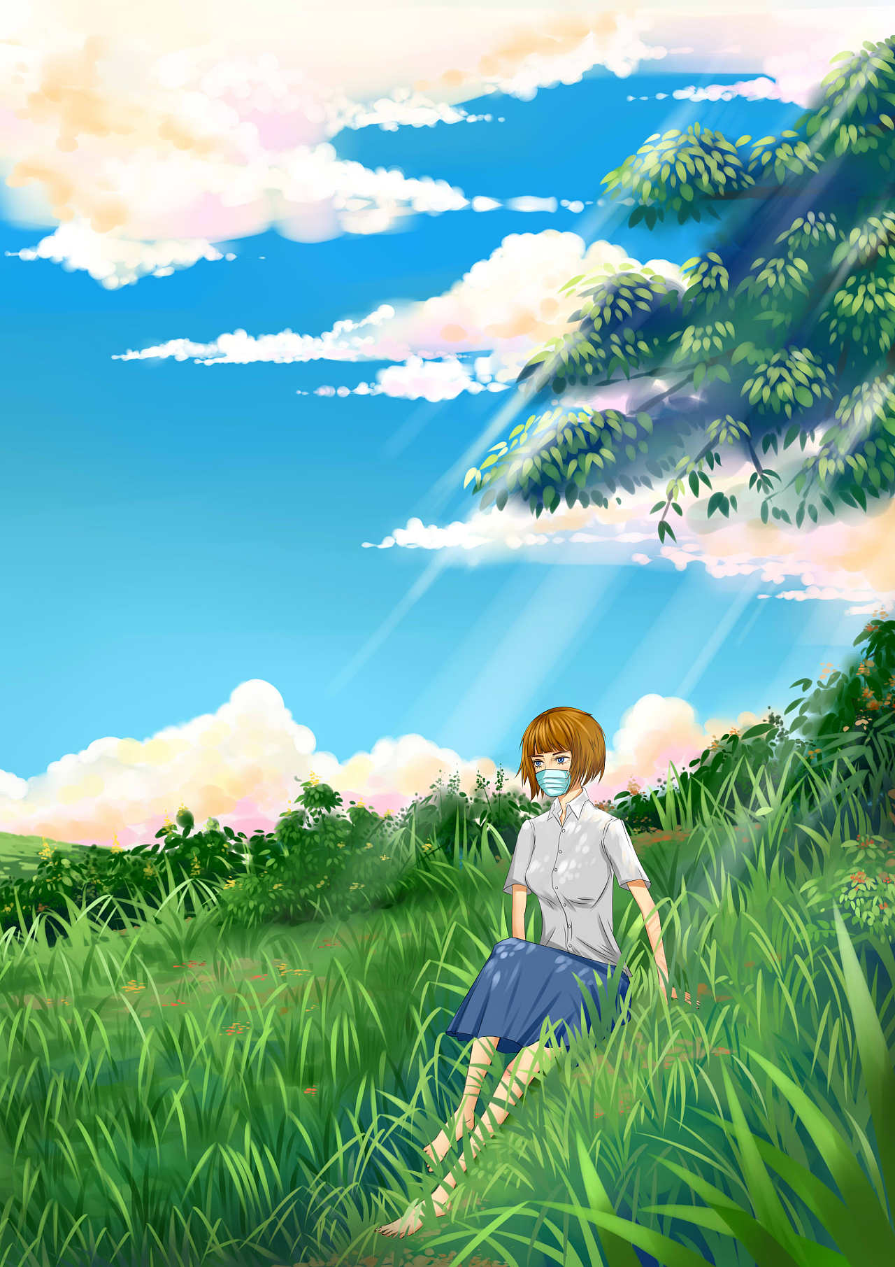 【插画设计】初夏--都会好起来的