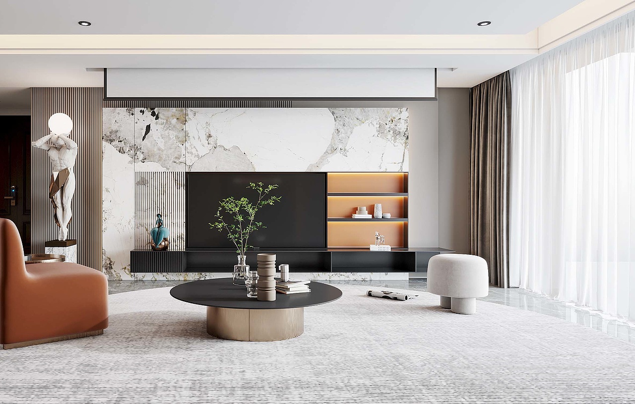 深圳装修:恒立听海,现代简约风设计