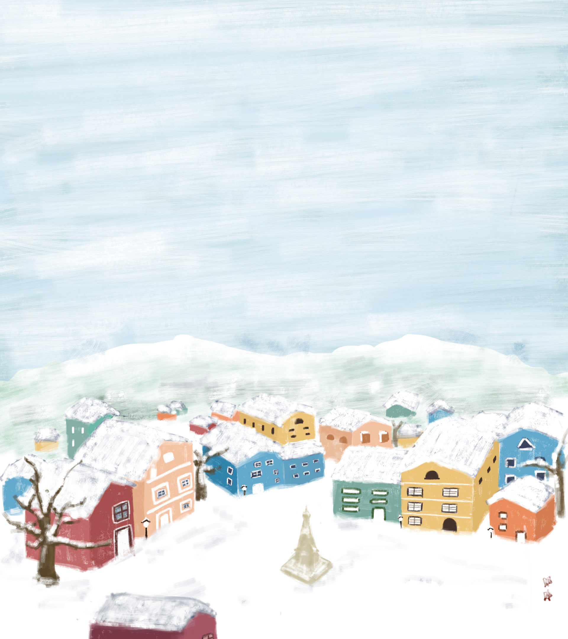 雪-下雪-大雪-冬天|插画|插画习作|三寸之风 - 原创作品 - 站酷 (ZCOOL)